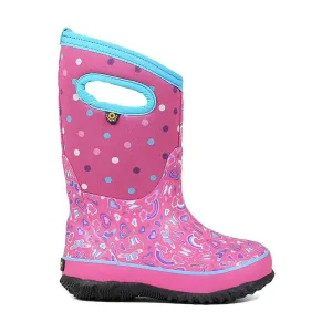 BOGS Classic Pink Multi Rainbow Boots