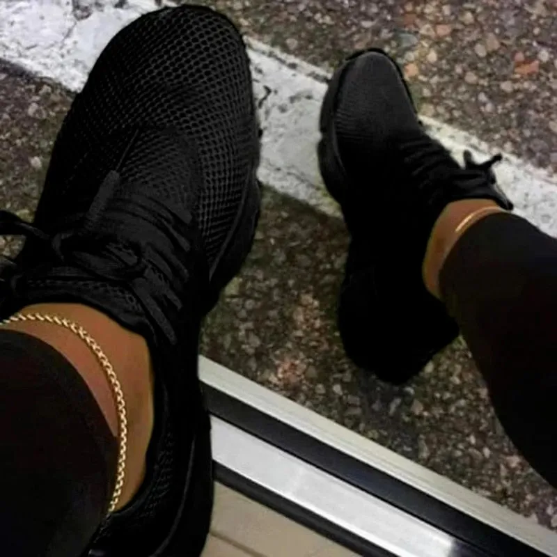 Breathable Mesh Platform Sneakers