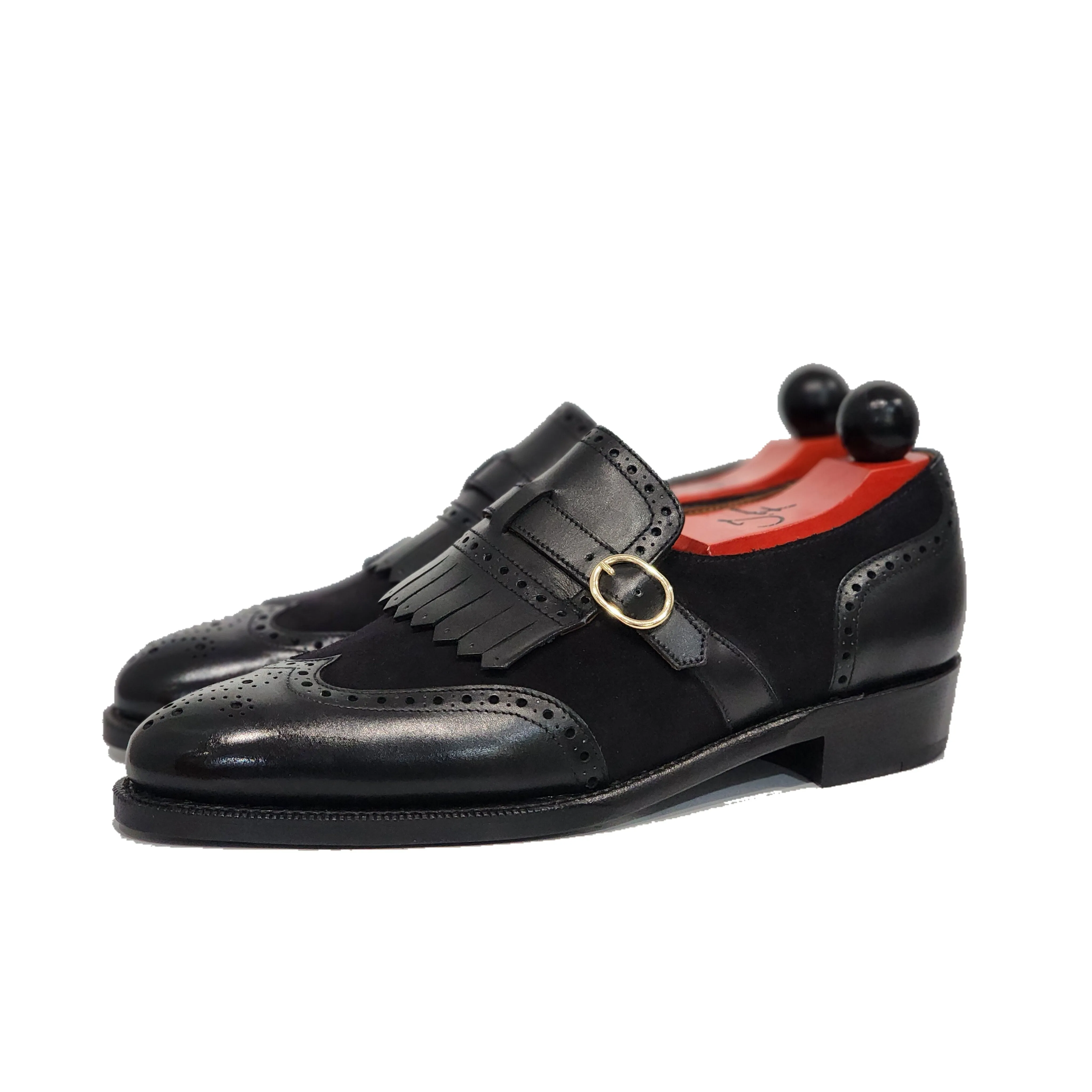 Camano MTO - Black Calf / Black Suede - TMG Last - Single Leather Sole