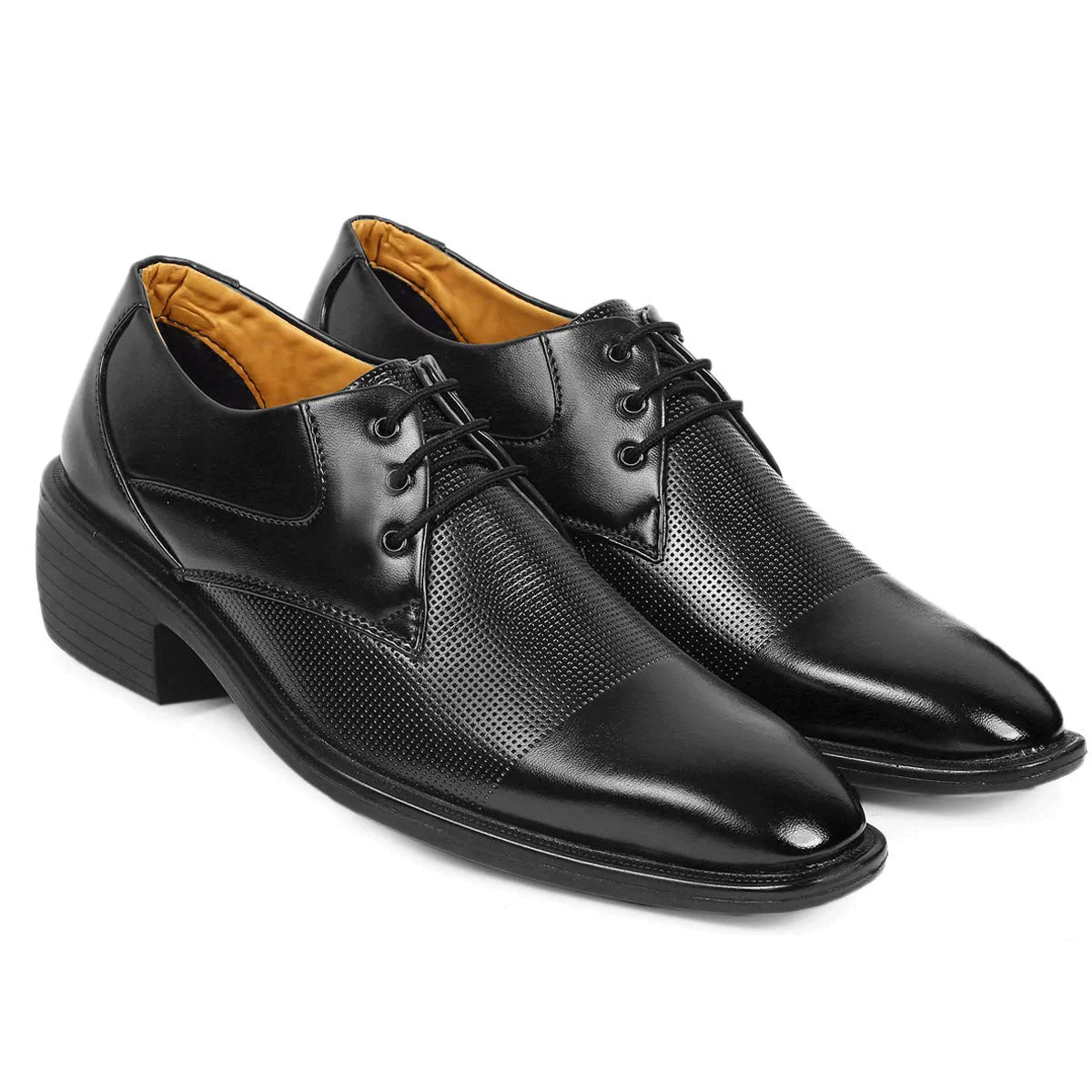 Classy Black Oxford Formal, Casual And Outdoor Shoes With High Heel-JonasParamount