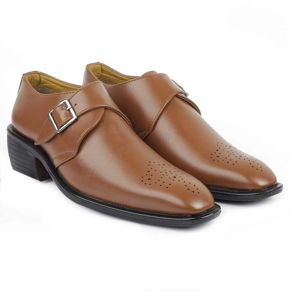 Classy Casual And Formal Tan Moccasin Monk Slip-on Shoes For Men-JonasParamount