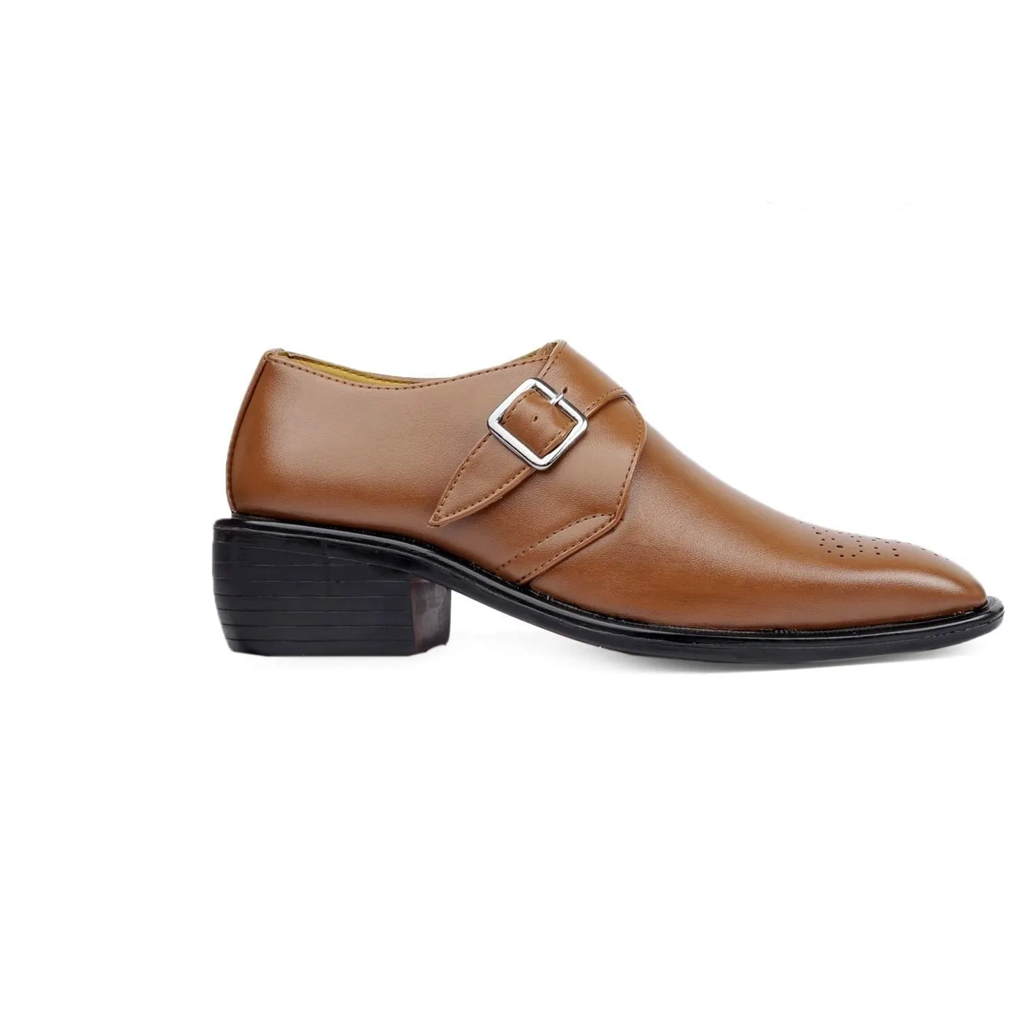 Classy Casual And Formal Tan Moccasin Monk Slip-on Shoes For Men-JonasParamount