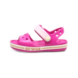 Crocs Crocband Flat Sandals Rubber Pink Colour For Kids