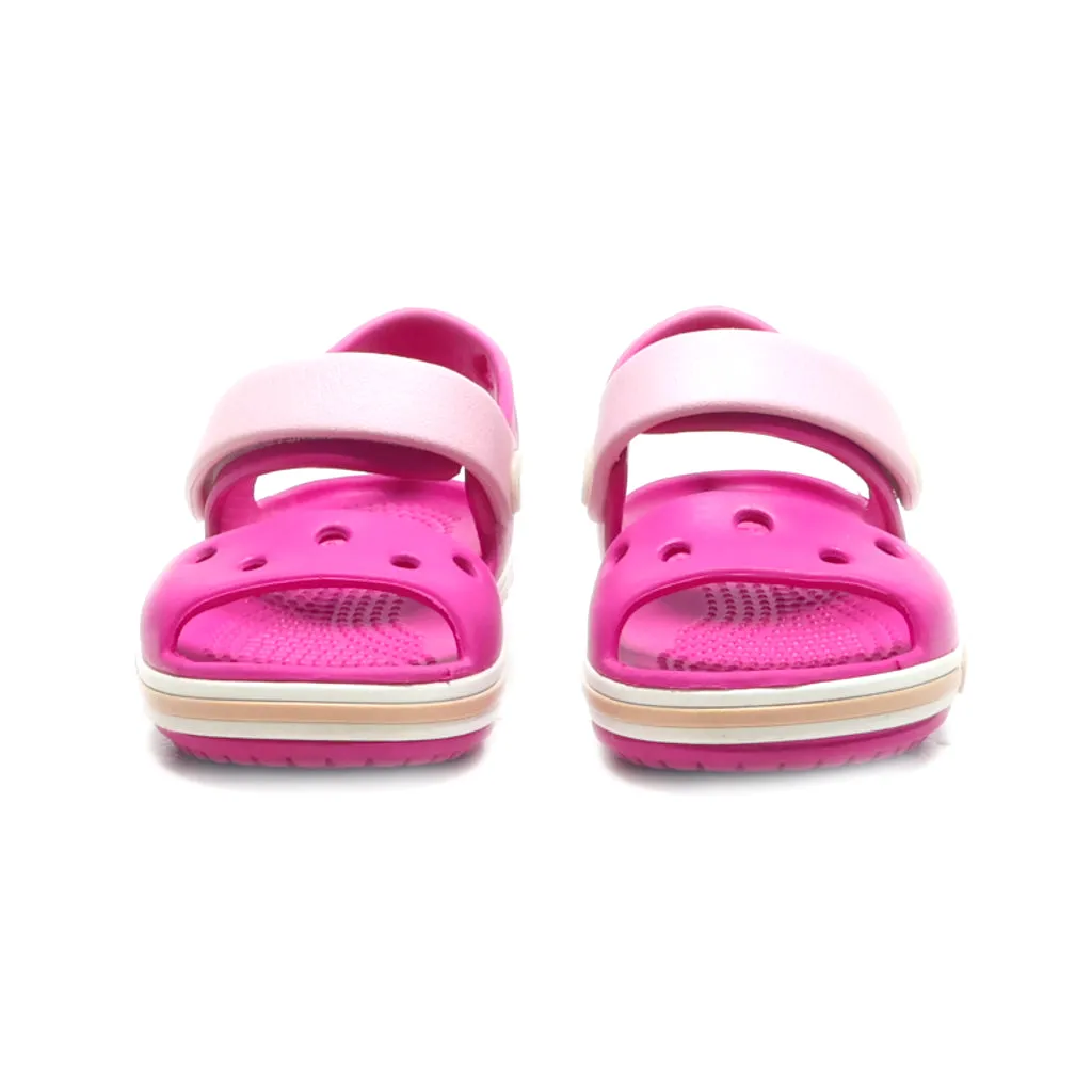 Crocs Crocband Flat Sandals Rubber Pink Colour For Kids