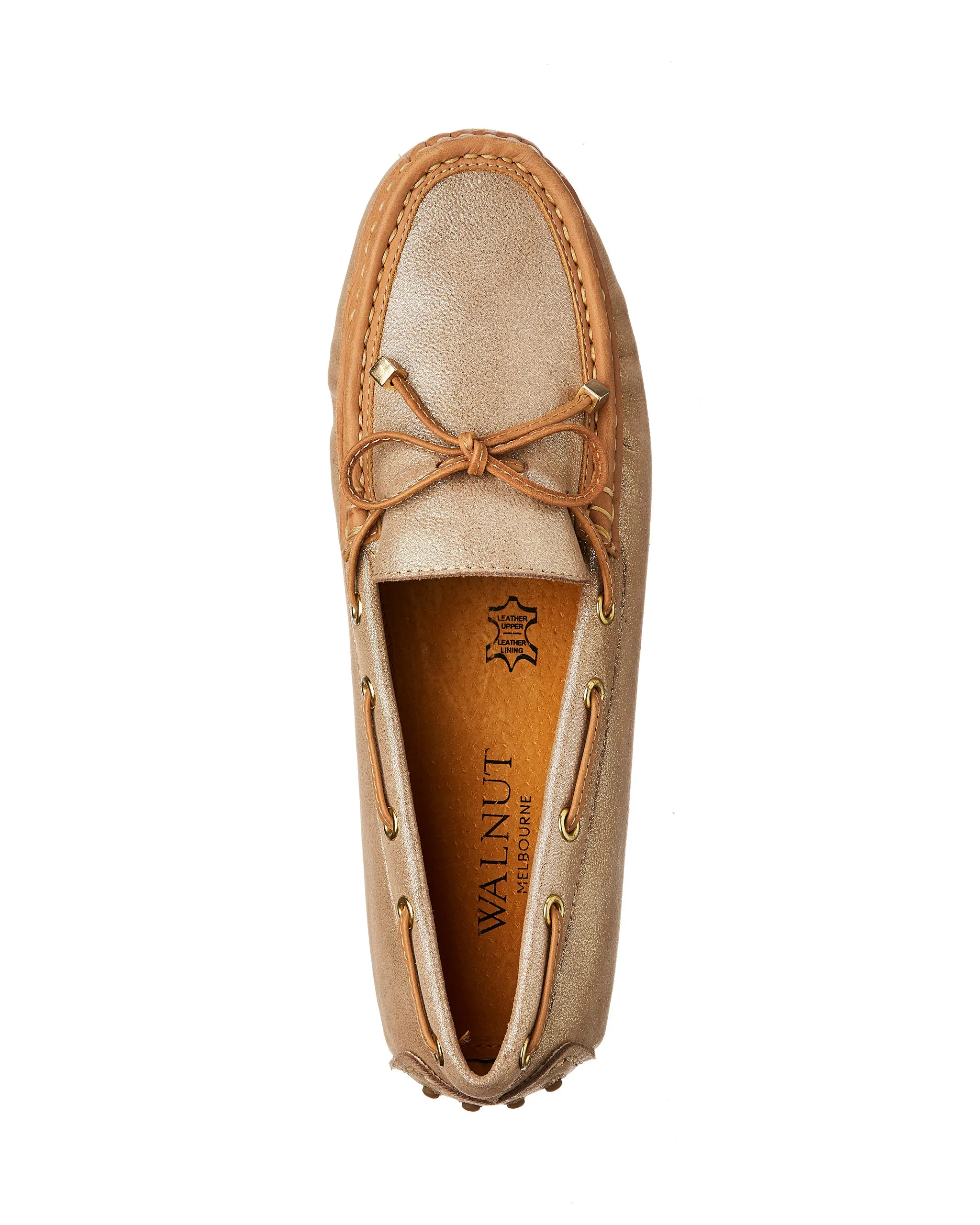 Daria Shimmer Gold Loafer