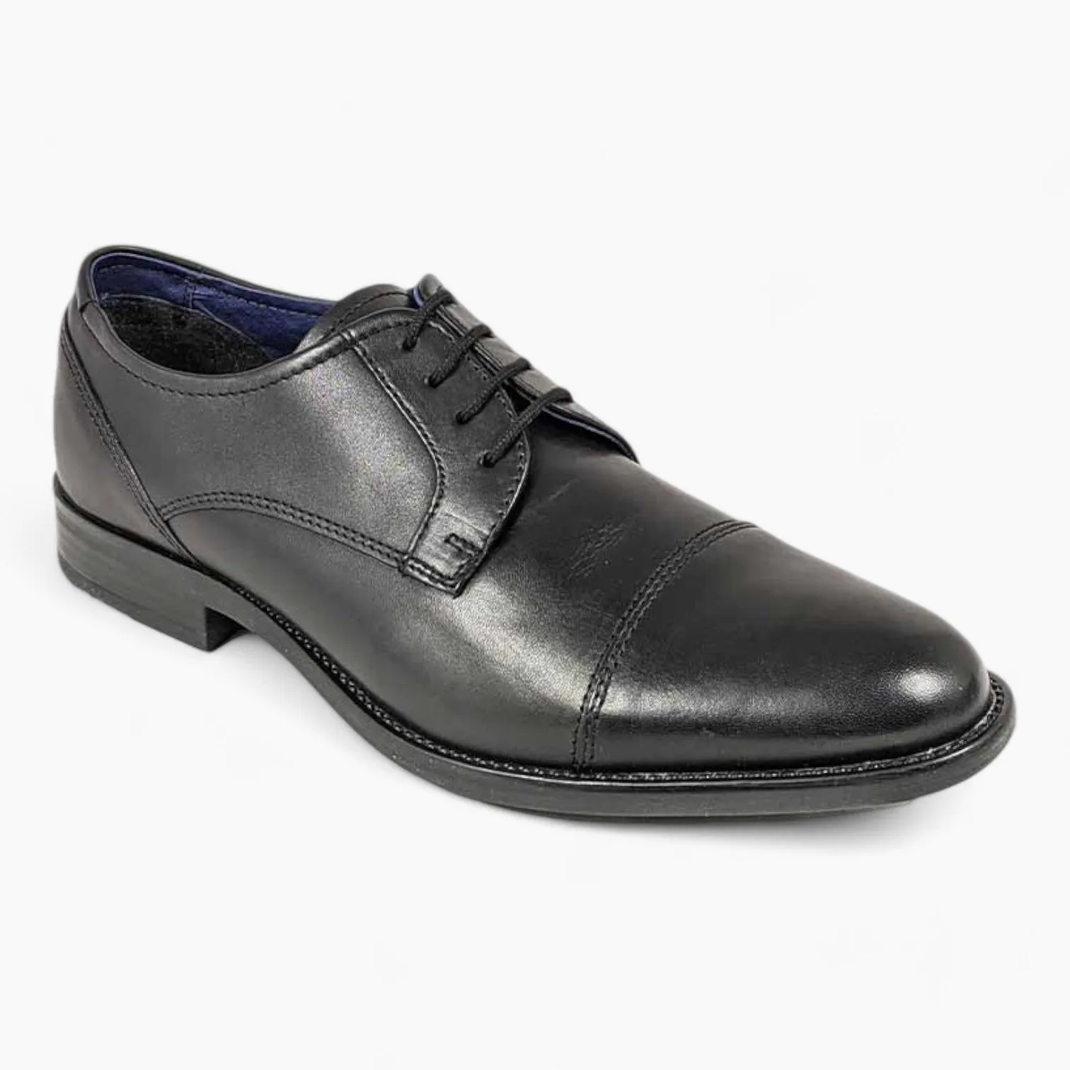 Dubarry Derek Black Dress Shoes – Classic Leather Formal Shoes with Toe Cap