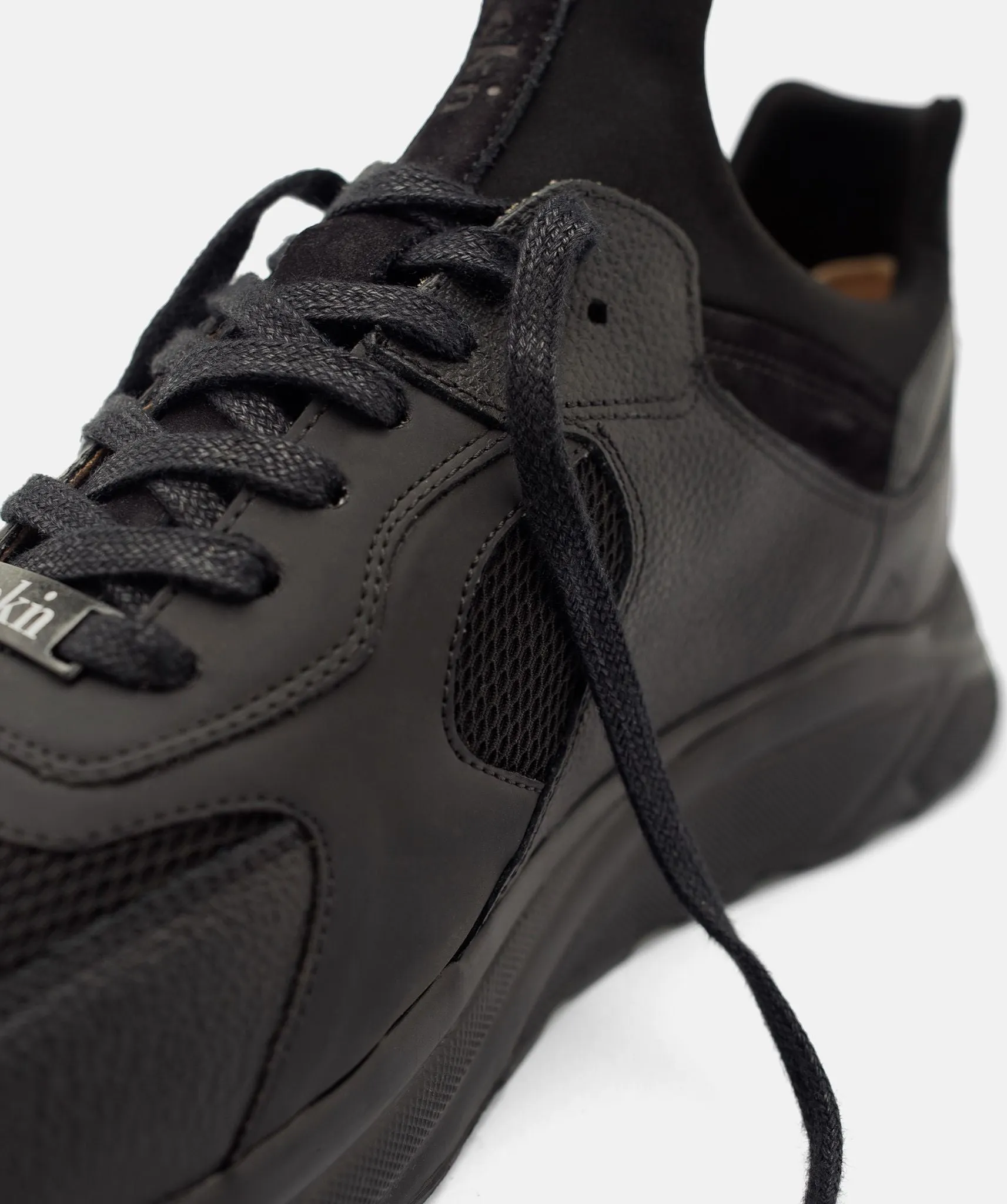 F5 x EKN Vegan Leather Sneakers - Black 