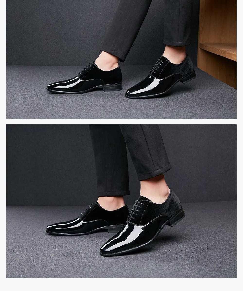 Fashionable Velvet Design Formal Shoes For Party And Casual Wear-JonasParamount