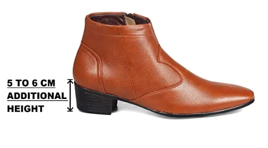 Formal Faux Leather Men's Height Increasing Boots-JonasParamount