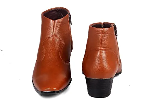 Formal Faux Leather Men's Height Increasing Boots-JonasParamount