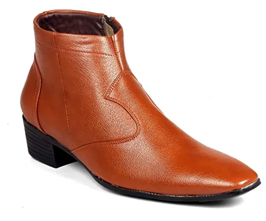 Formal Faux Leather Men's Height Increasing Boots-JonasParamount