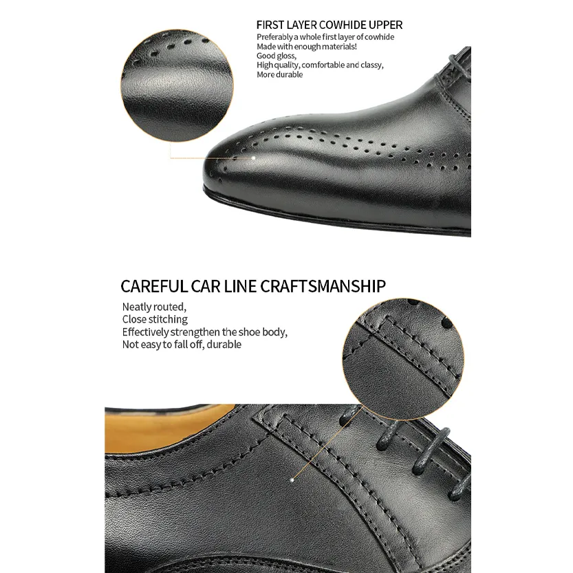 Funki Buys | Shoes | Men's Genuine Leather Brogue Shoes