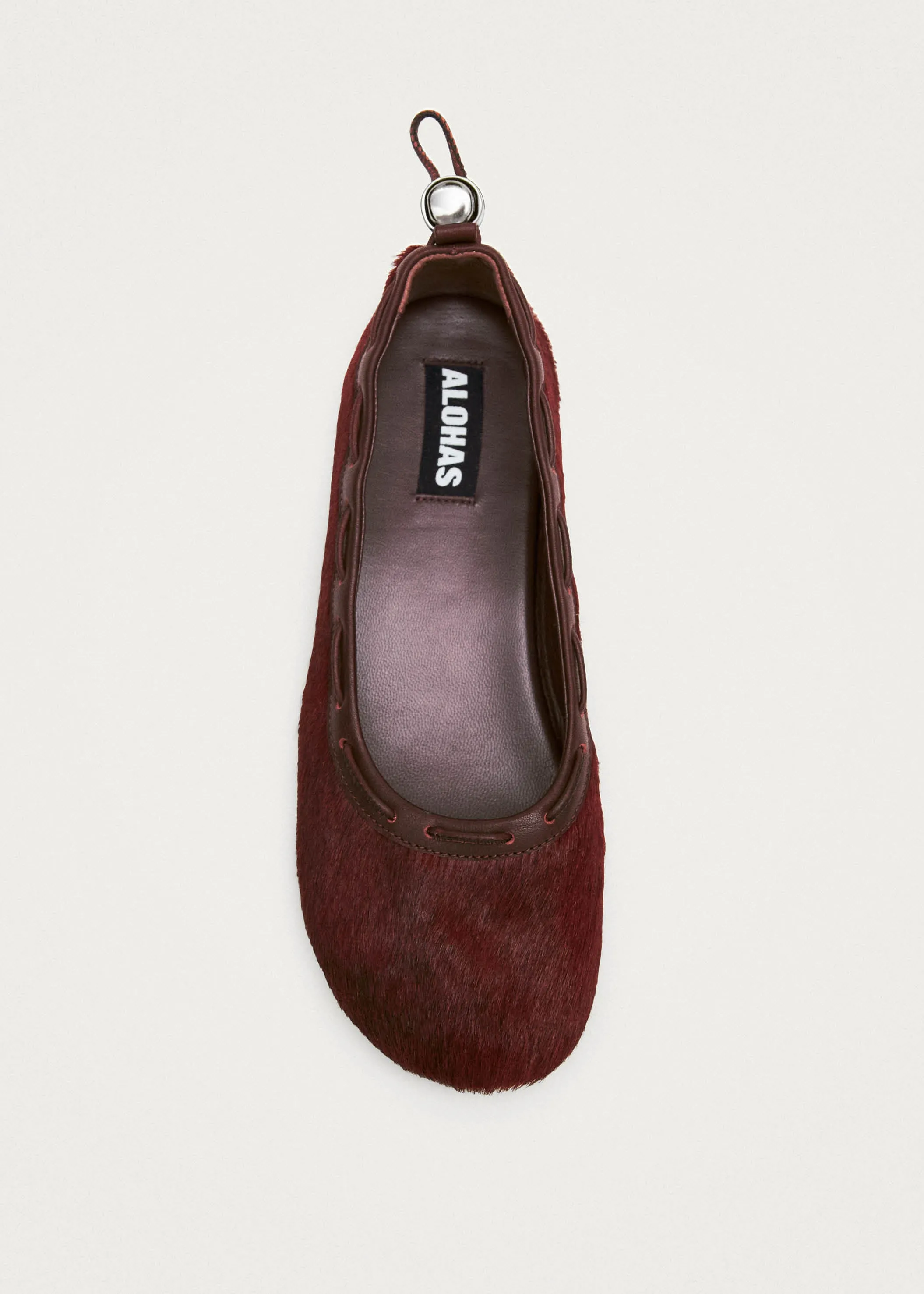 Gill Soft Burgundy Leather Ballet Flats