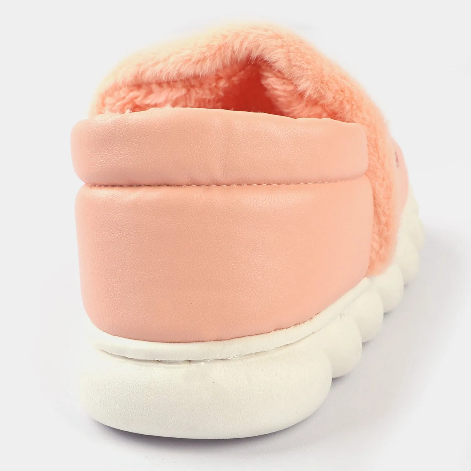 Girls Winter Slipper Fur | Peach