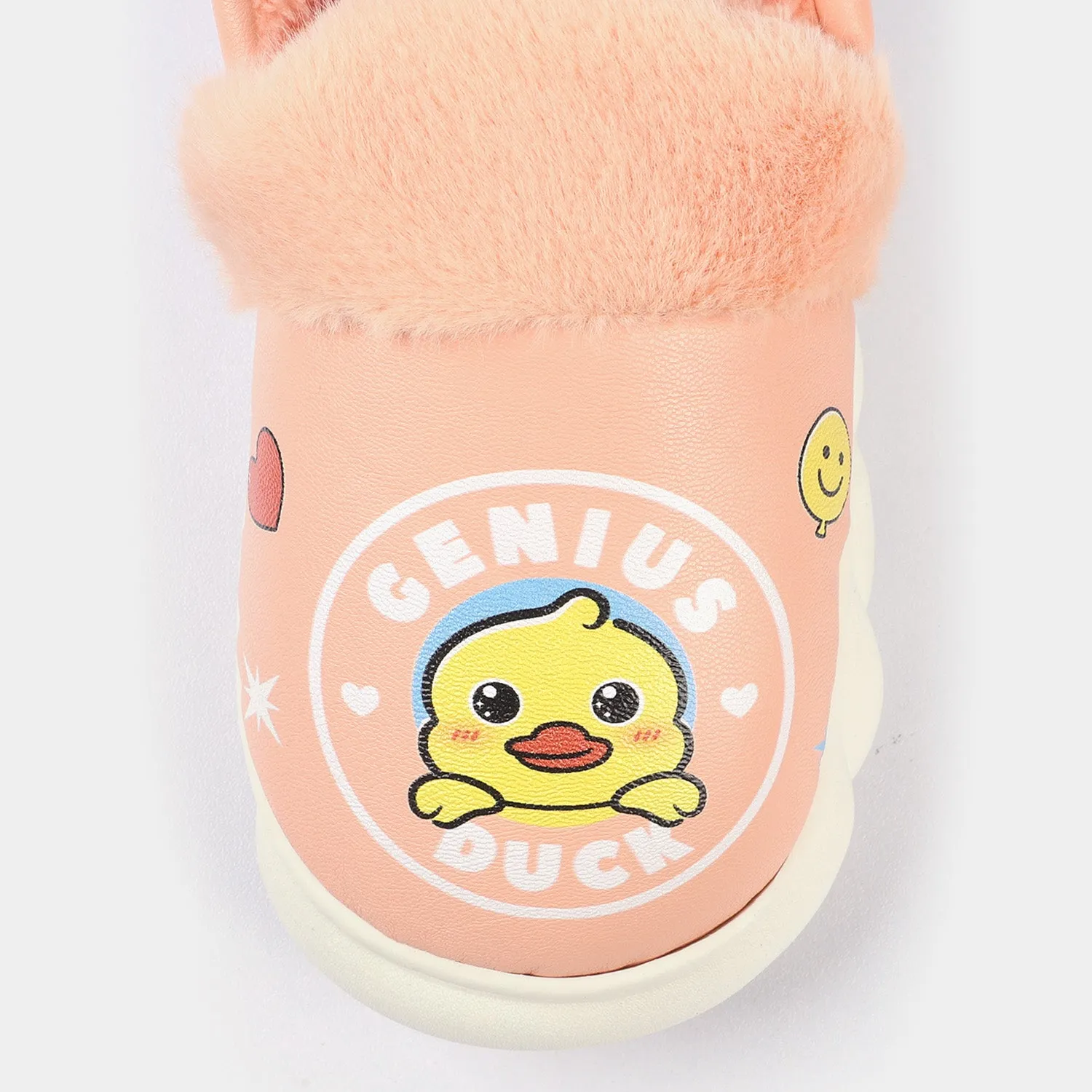 Girls Winter Slipper Fur | Peach