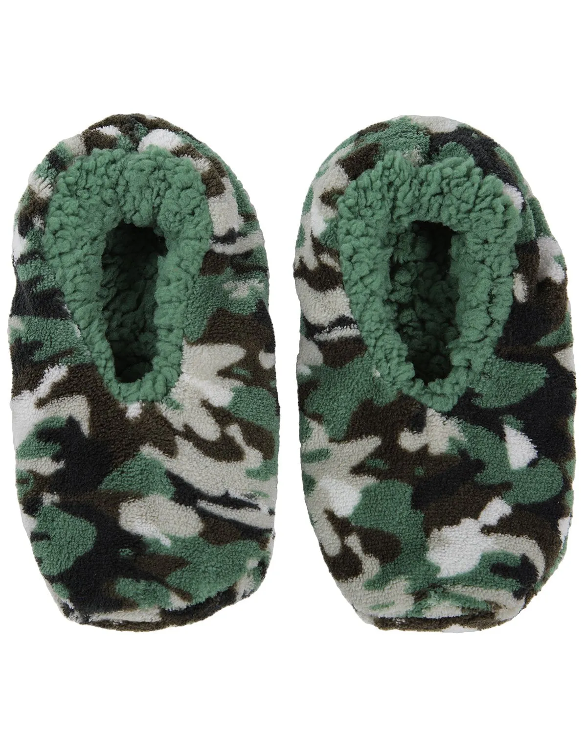 Kids' Camo Print Sherpa-Lined Non-Skid Slippers