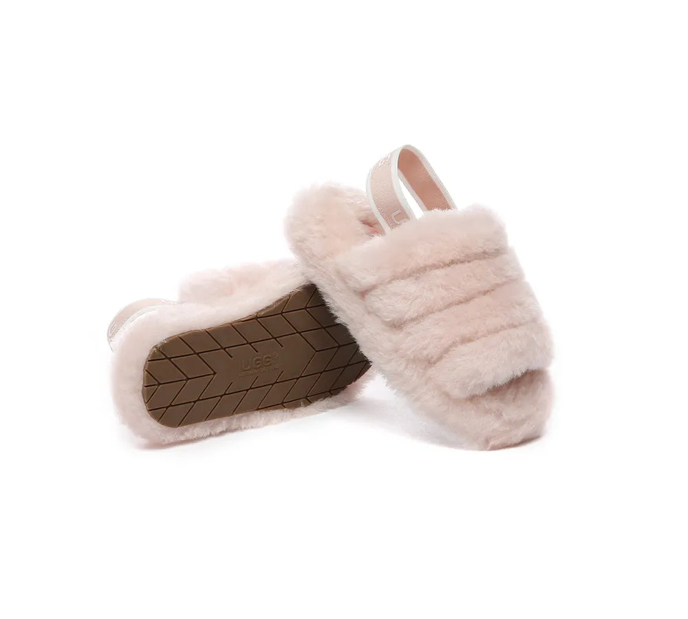 Kids Slingback Fluffy Slides Puffy