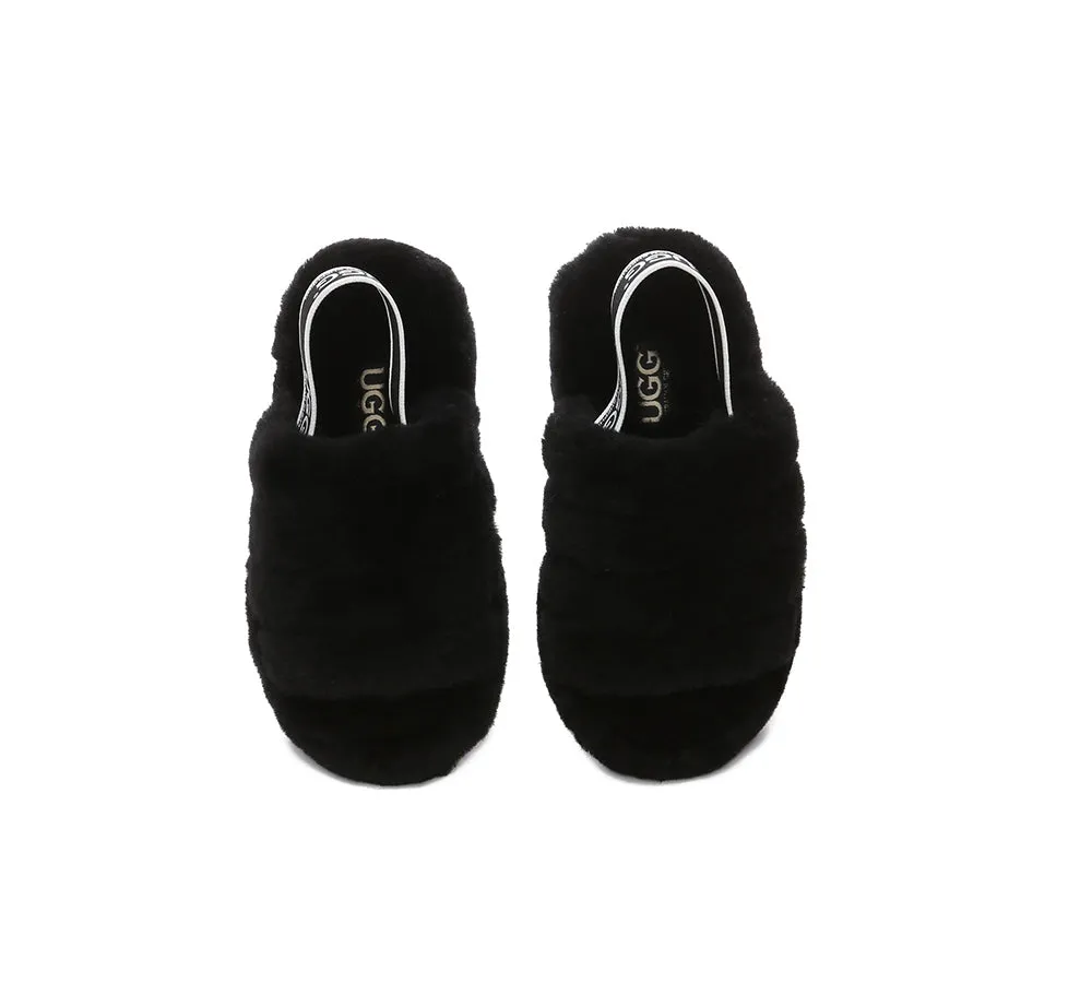 Kids Slingback Fluffy Slides Puffy