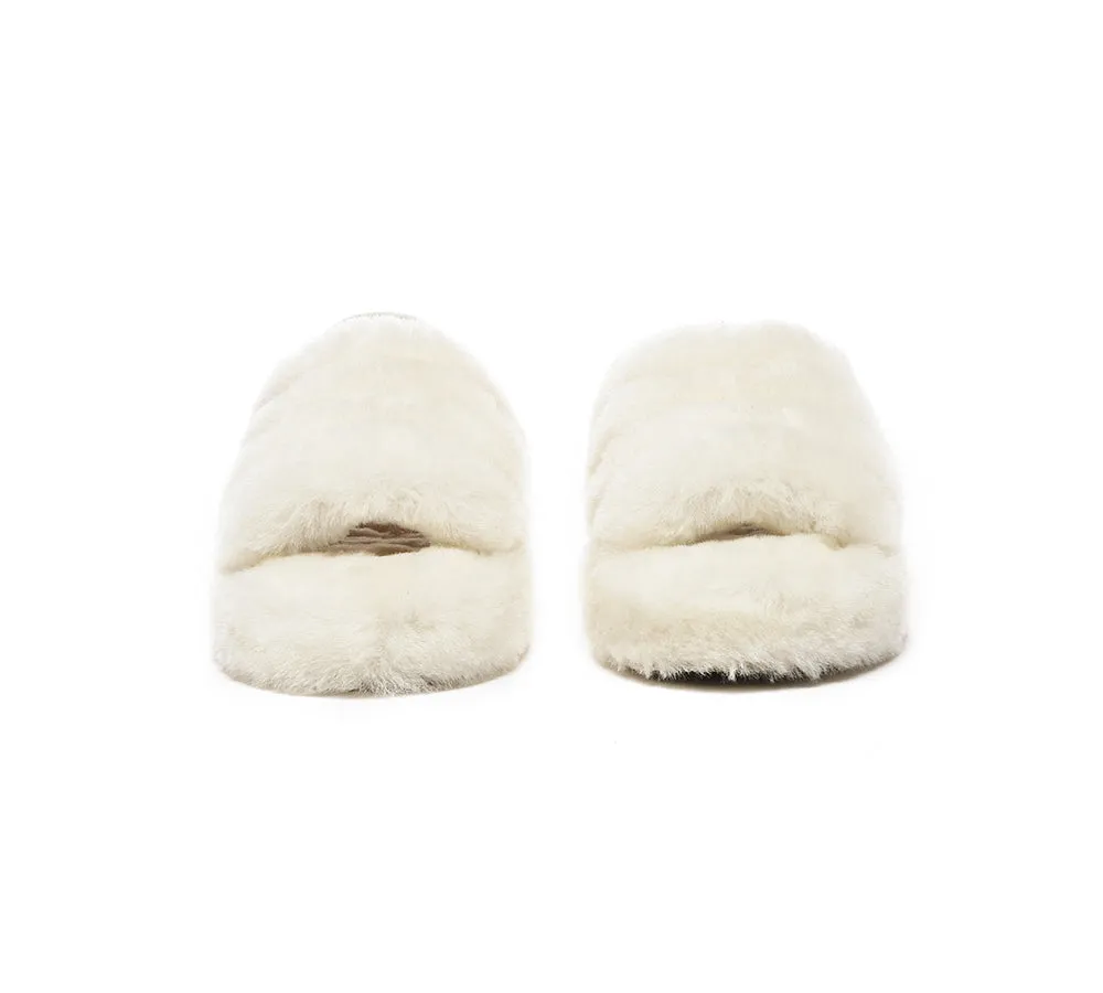 Kids Slingback Fluffy Slides Puffy