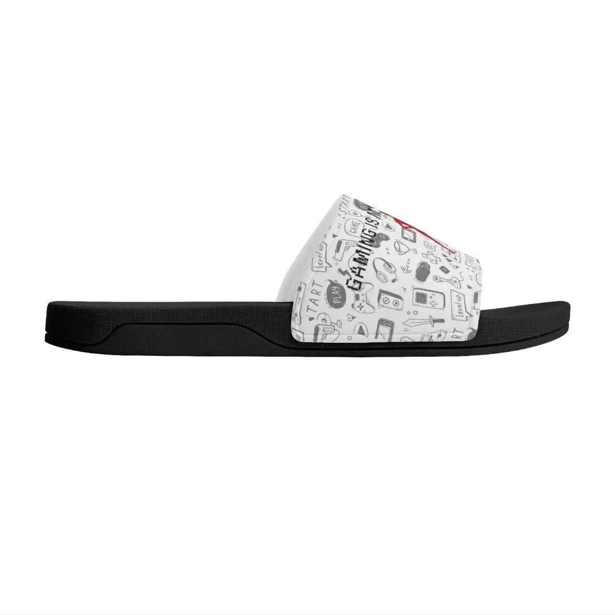 Kids White Gaming Slide Sandals