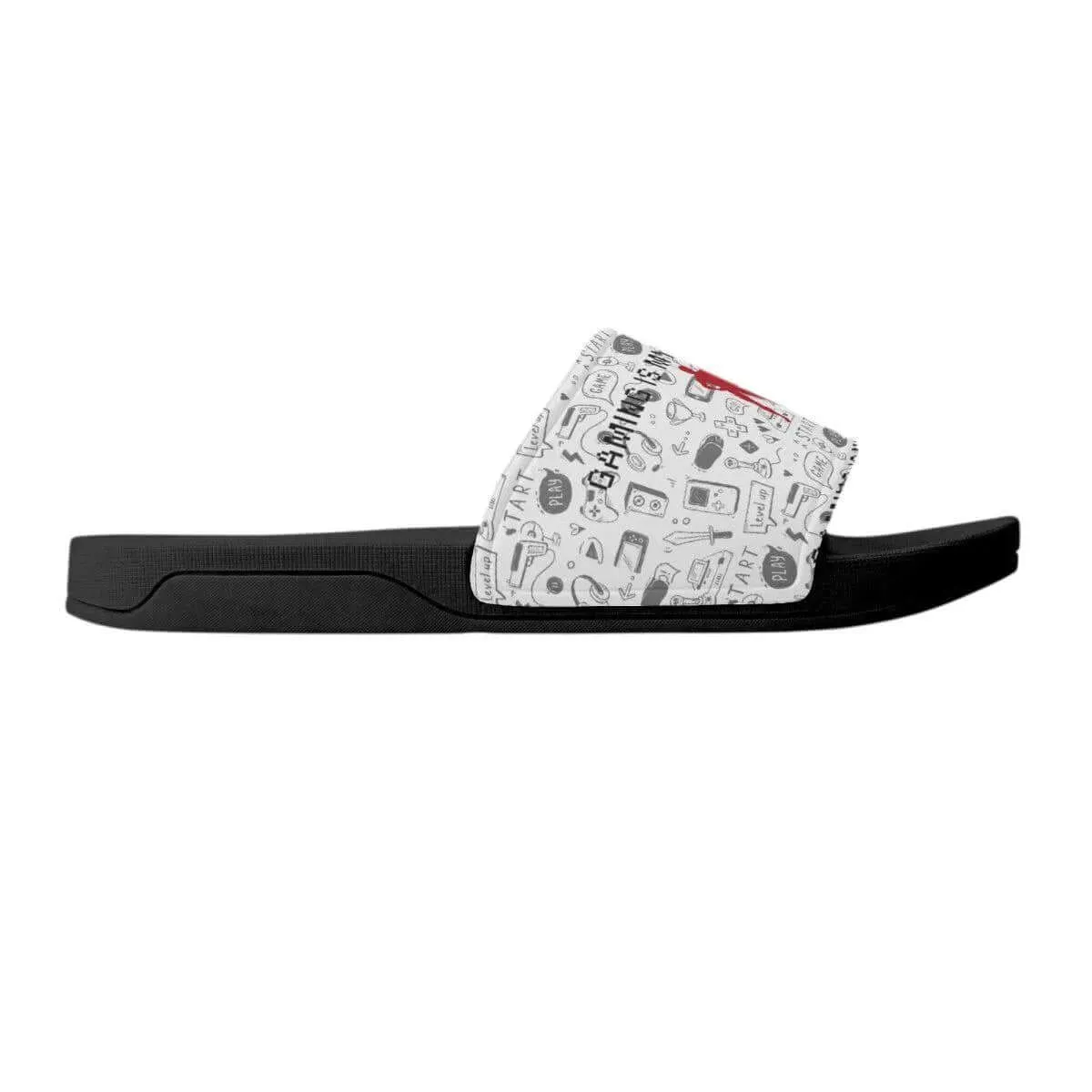 Kids White Gaming Slide Sandals