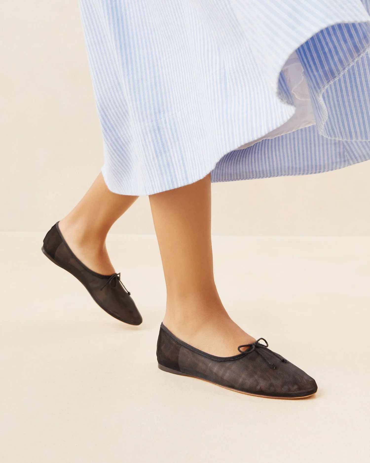 Landon Black Mesh Ballet Flat