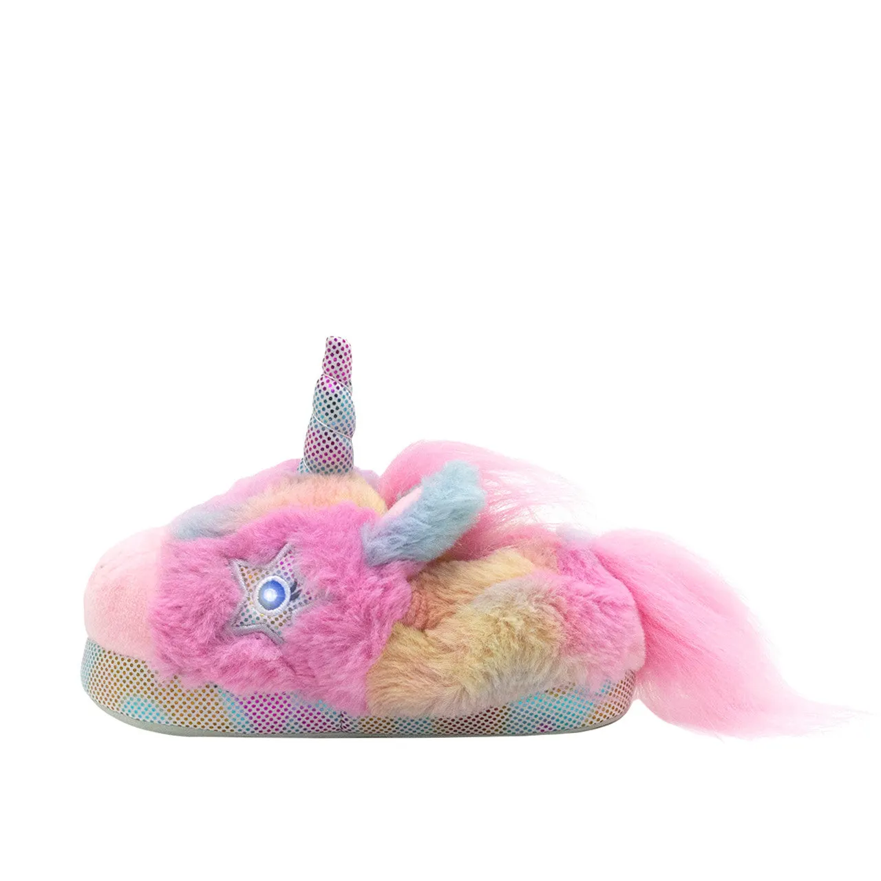 Lara Rainbow Unicorn Light-up Slippers