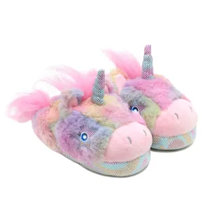 Lara Rainbow Unicorn Light-up Slippers