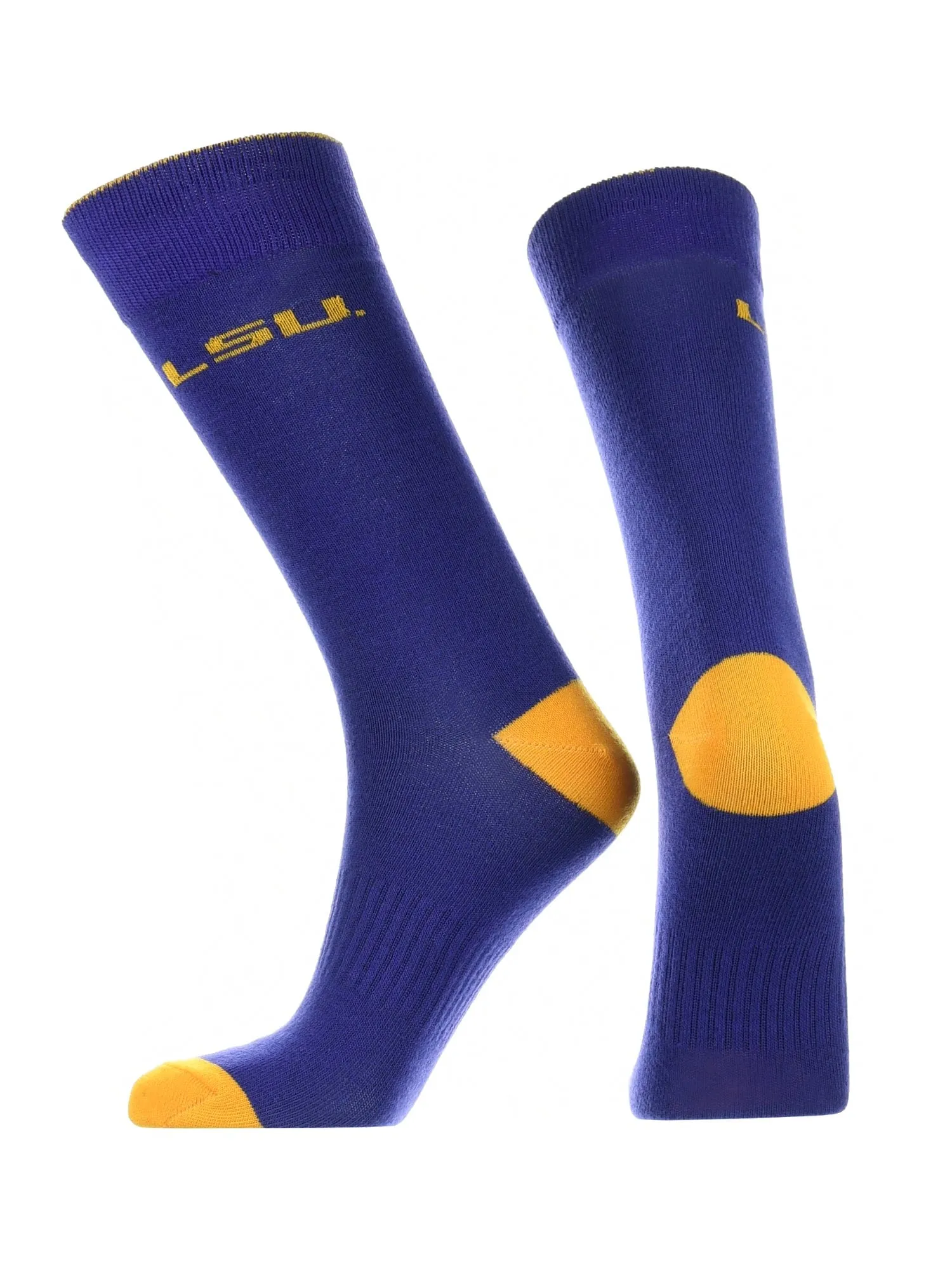 LSU Tigers Dress Socks Dean's List Crew Length Socks