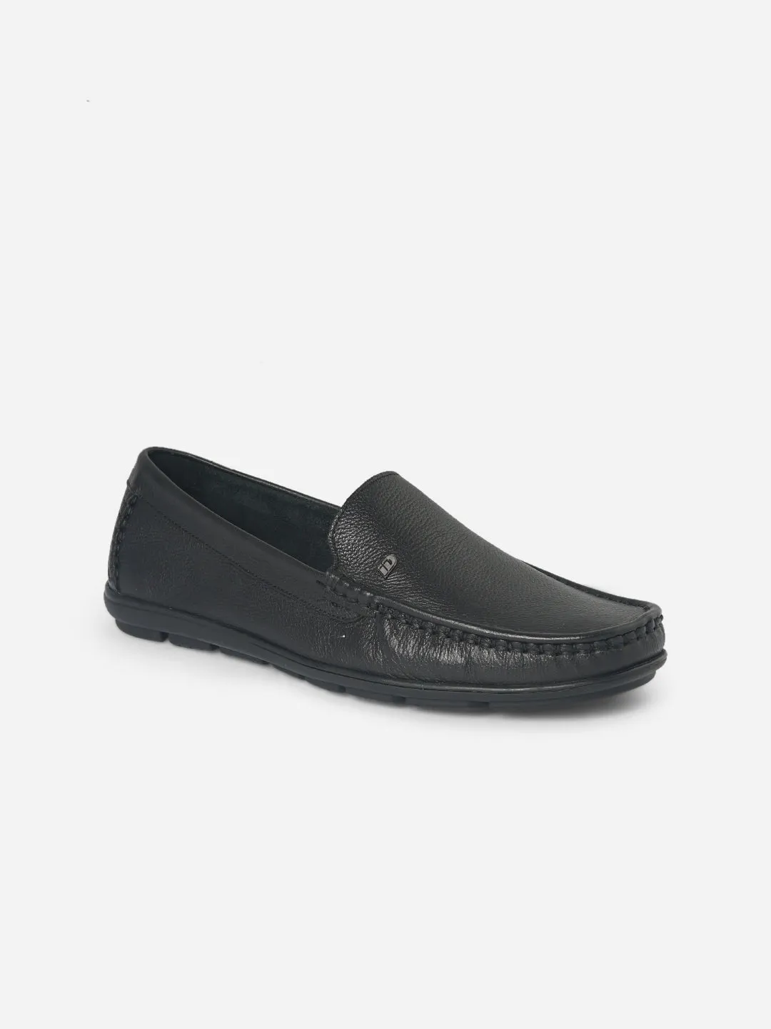 Men's Black Moc Toe Comfort Fit Loafer (ID1064)