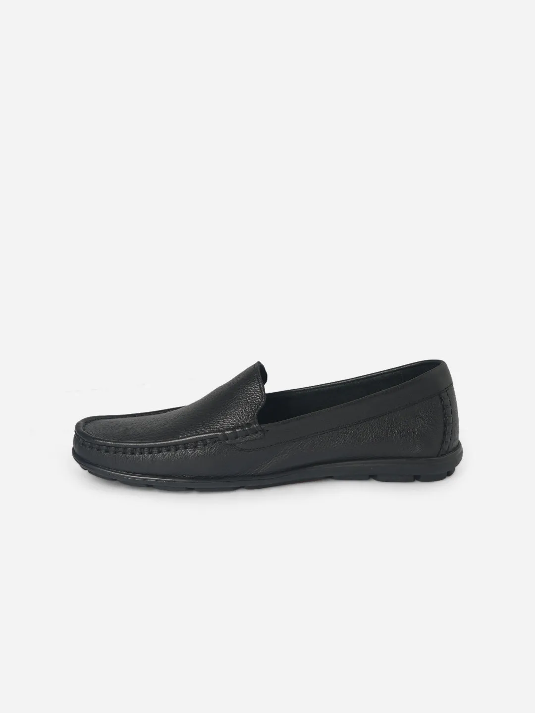 Men's Black Moc Toe Comfort Fit Loafer (ID1064)