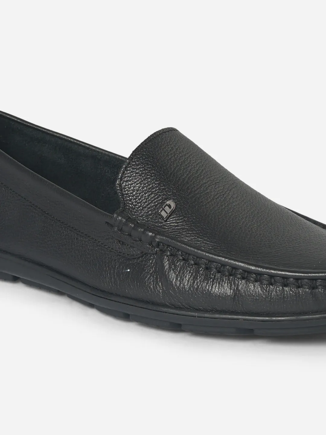 Men's Black Moc Toe Comfort Fit Loafer (ID1064)