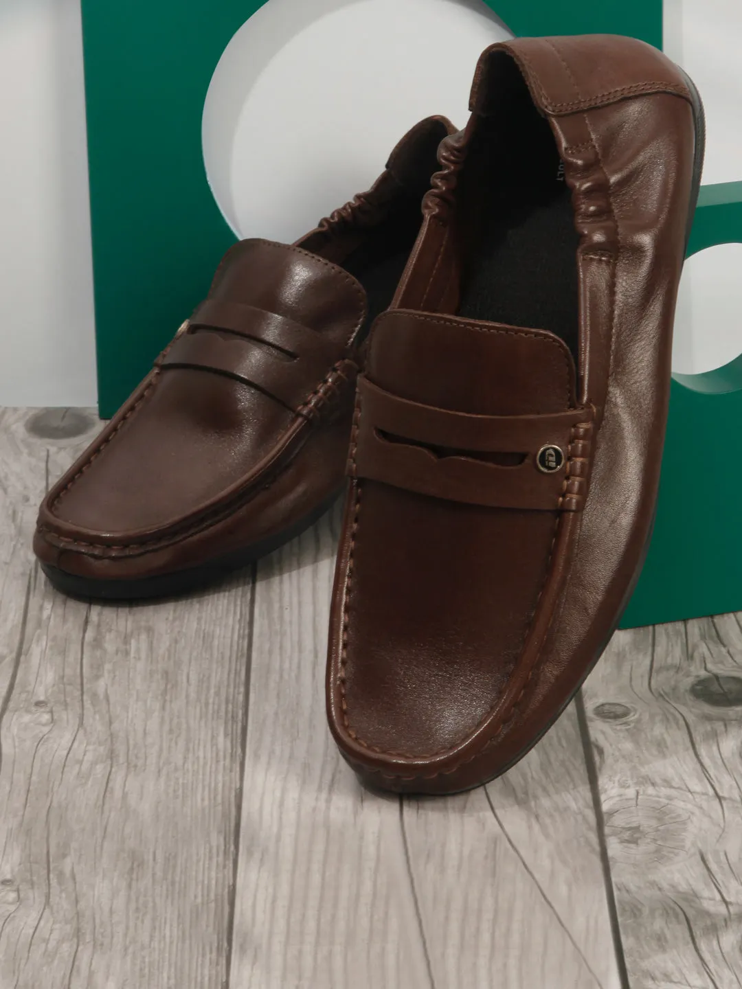 Men's Brown Moc Toe Casual Loafer (ID1169)