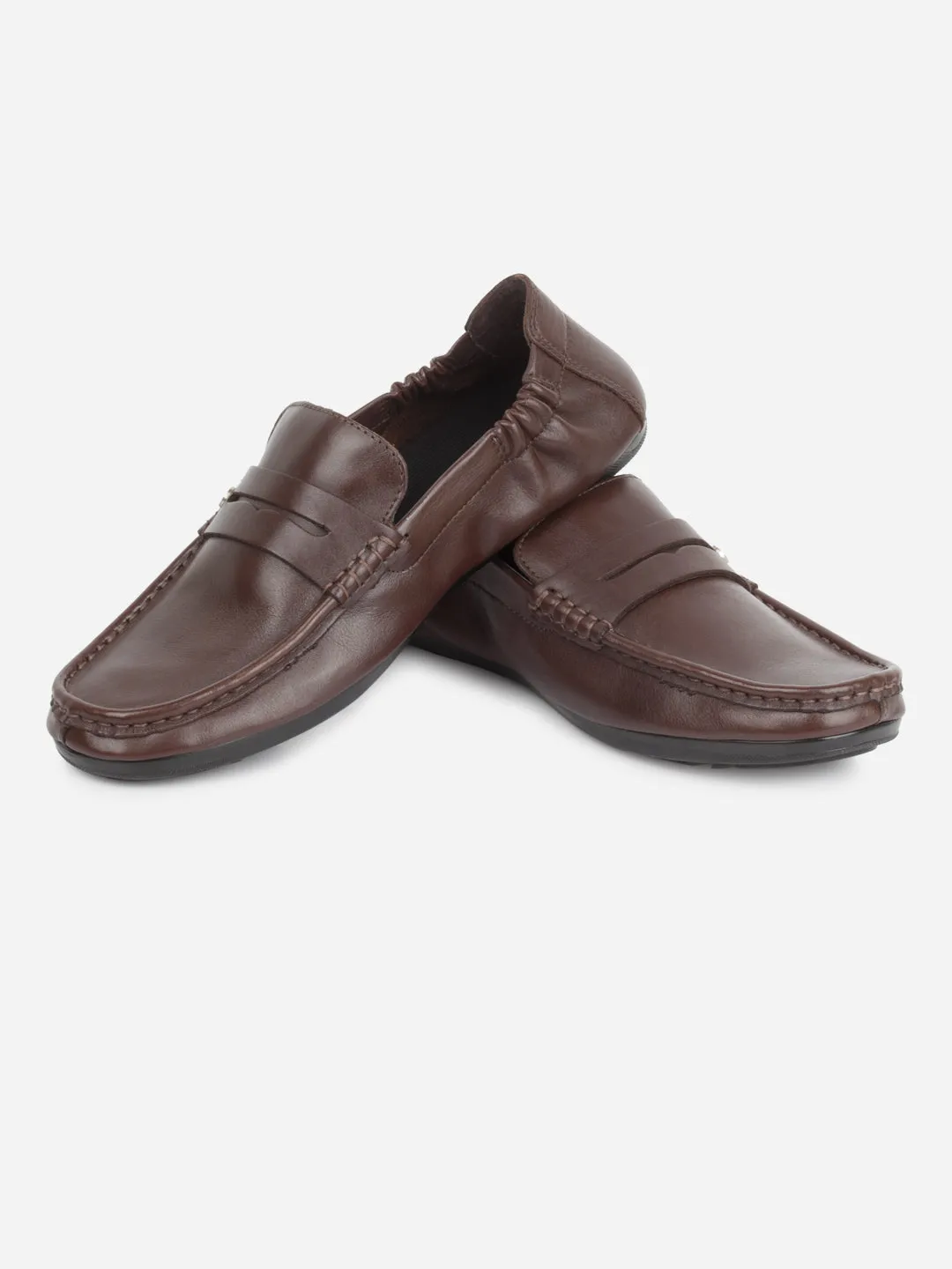 Men's Brown Moc Toe Casual Loafer (ID1169)