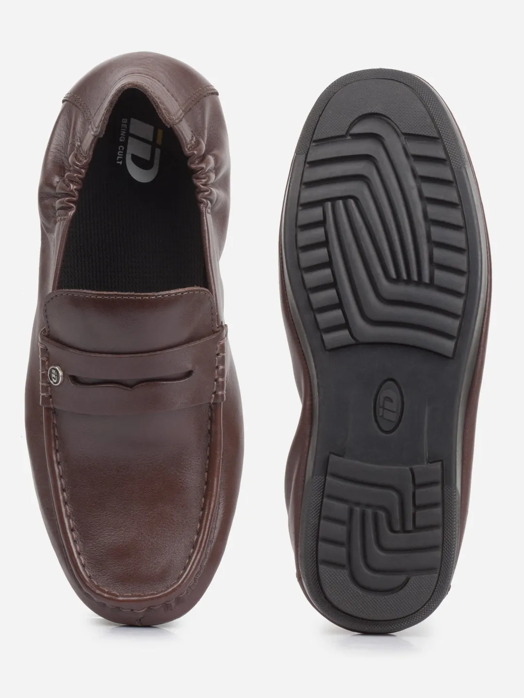 Men's Brown Moc Toe Casual Loafer (ID1169)