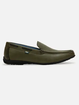 Men's Olive Moc Toe Casual Loafer (IX1014)