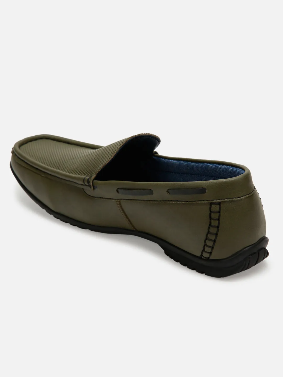 Men's Olive Moc Toe Casual Loafer (IX1014)