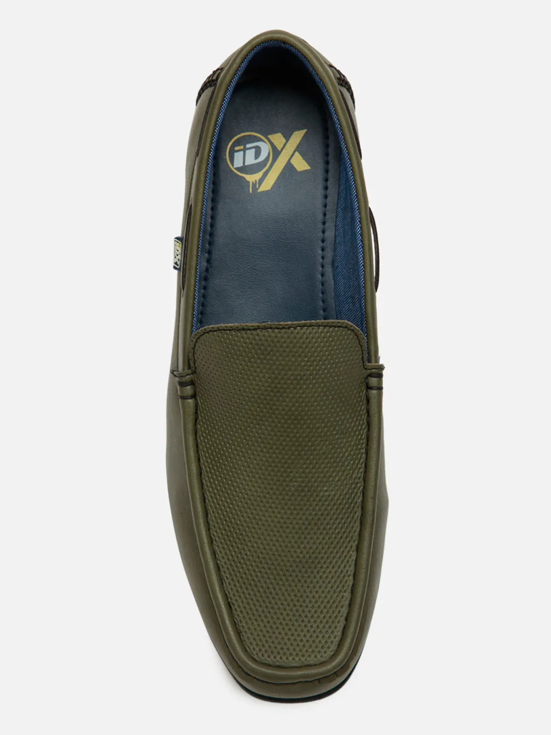 Men's Olive Moc Toe Casual Loafer (IX1014)