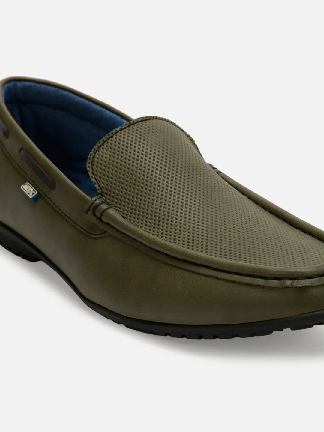 Men's Olive Moc Toe Casual Loafer (IX1014)