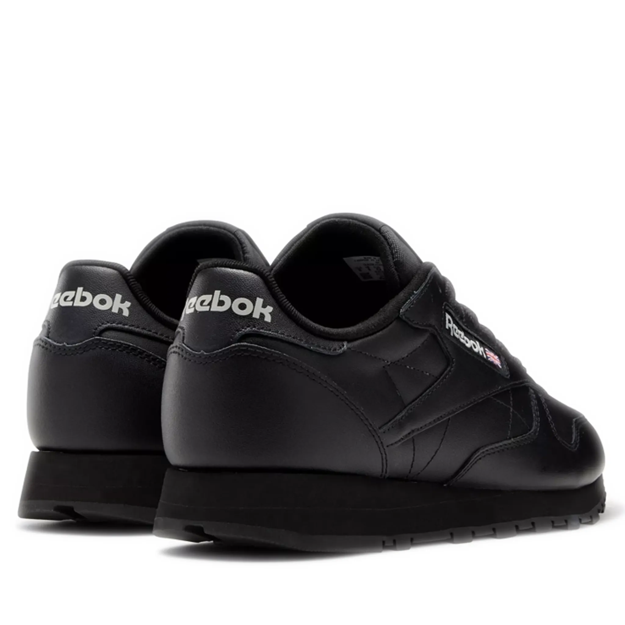 Men's Reebok Classic Leather Shoes - Core Black/Pure Grey 5