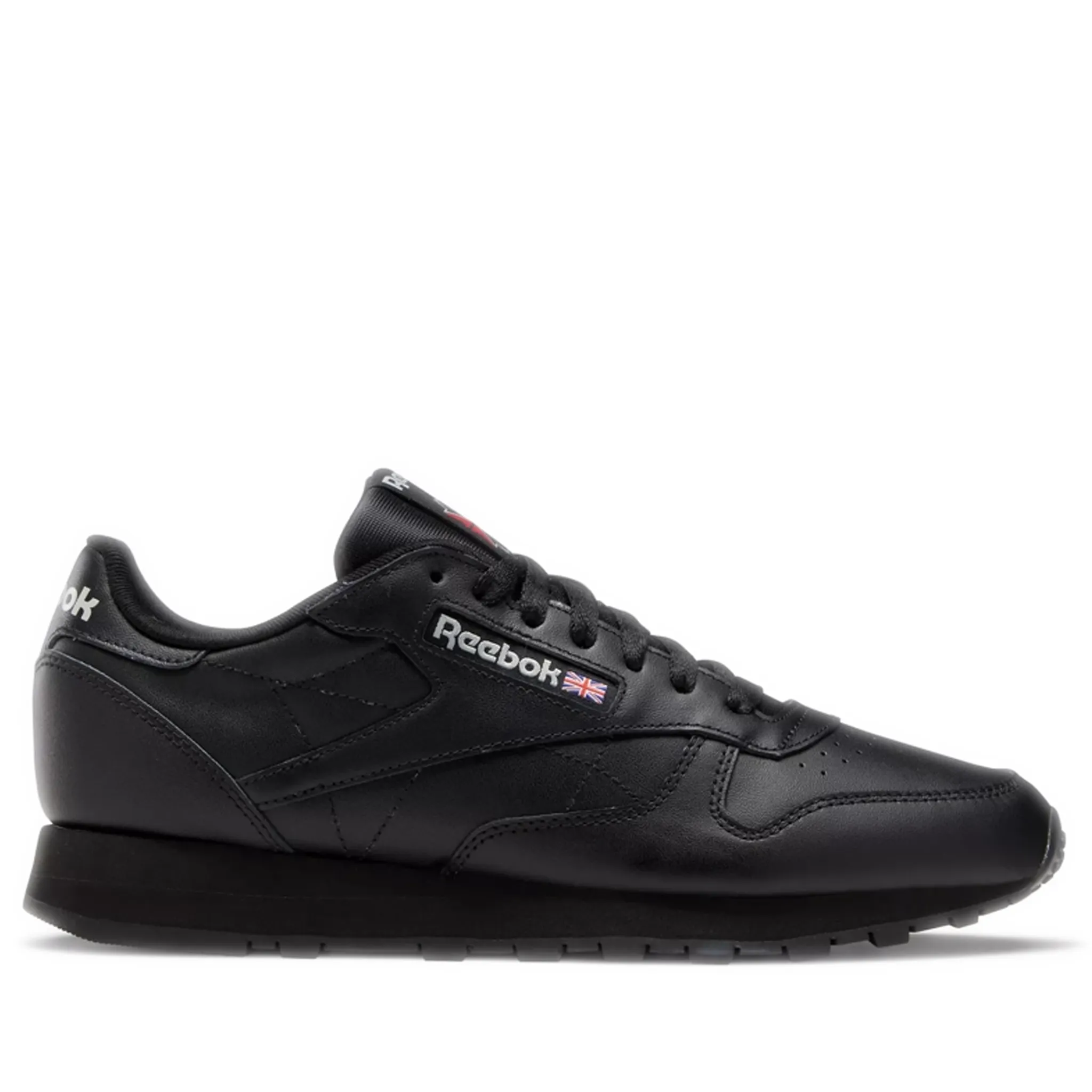 Men's Reebok Classic Leather Shoes - Core Black/Pure Grey 5