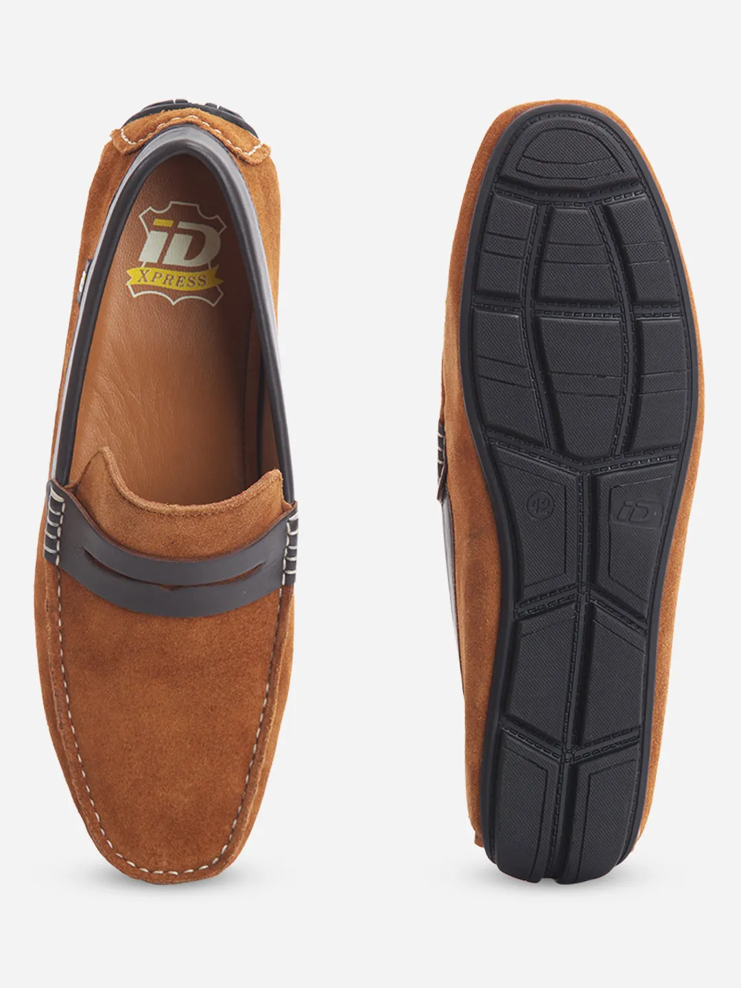 Men's Tan Moc Toe Casual Loafer (ID1142)