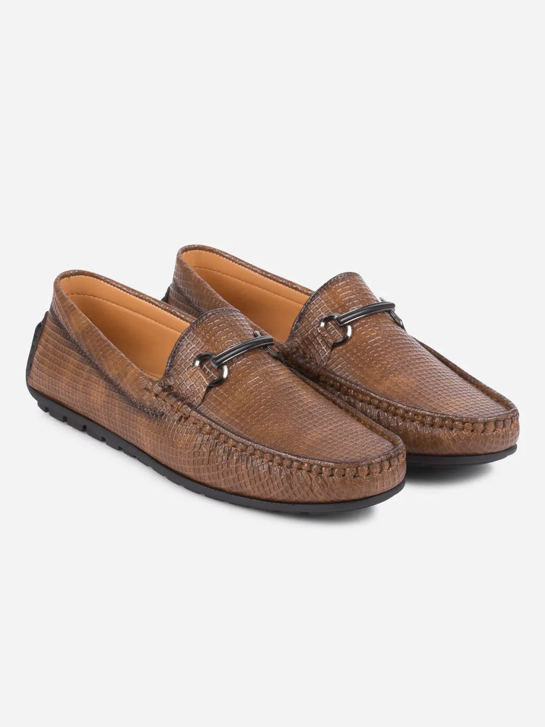 Men's Tan Moc Toe Casual Loafer (IX4108)