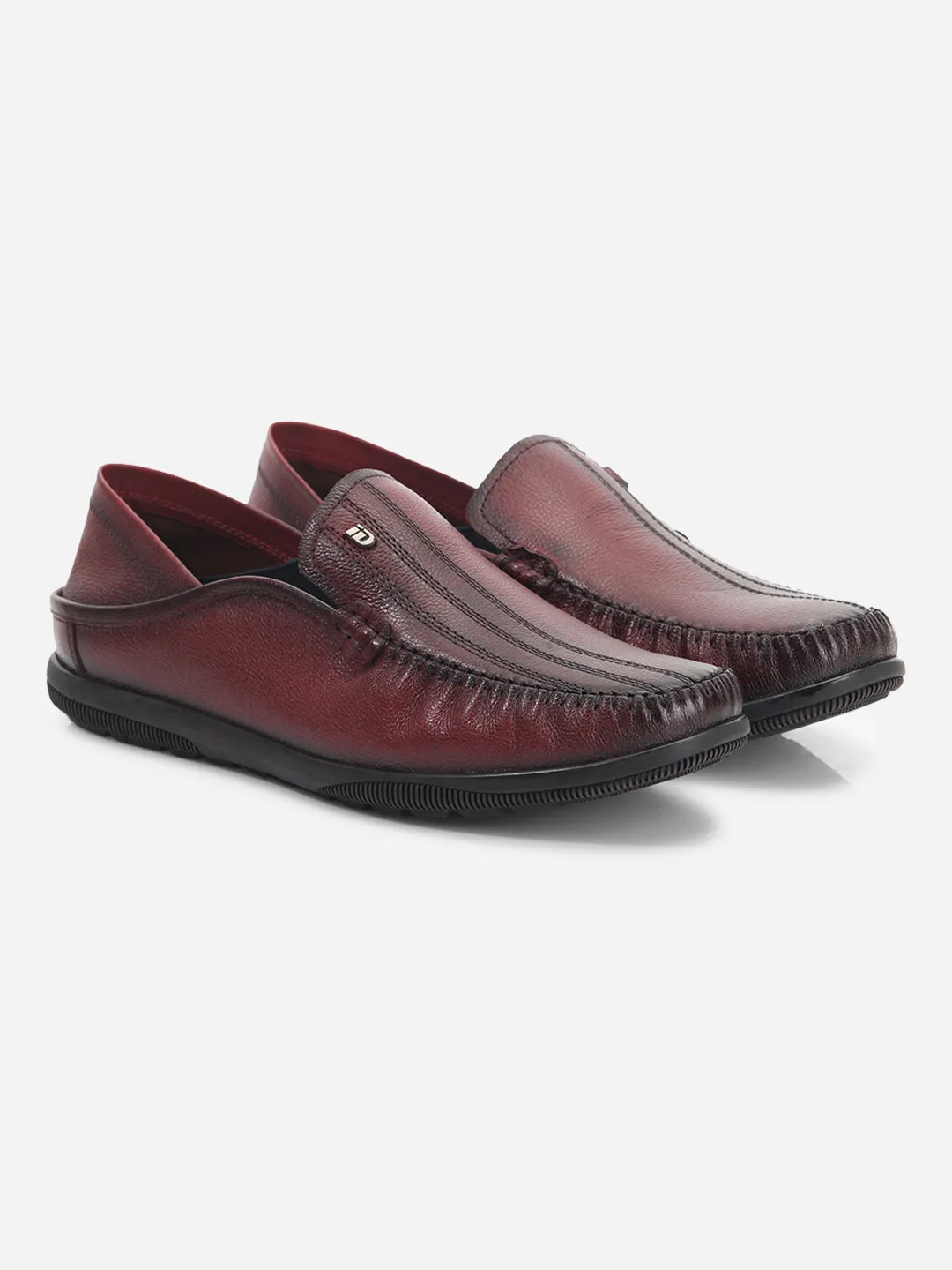 Men's Wine Round Toe Casual Slip (ID1159)