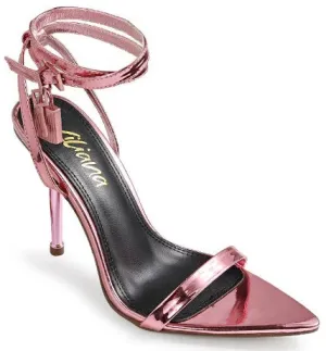 Metallic Pink High Heel Dress Shoes