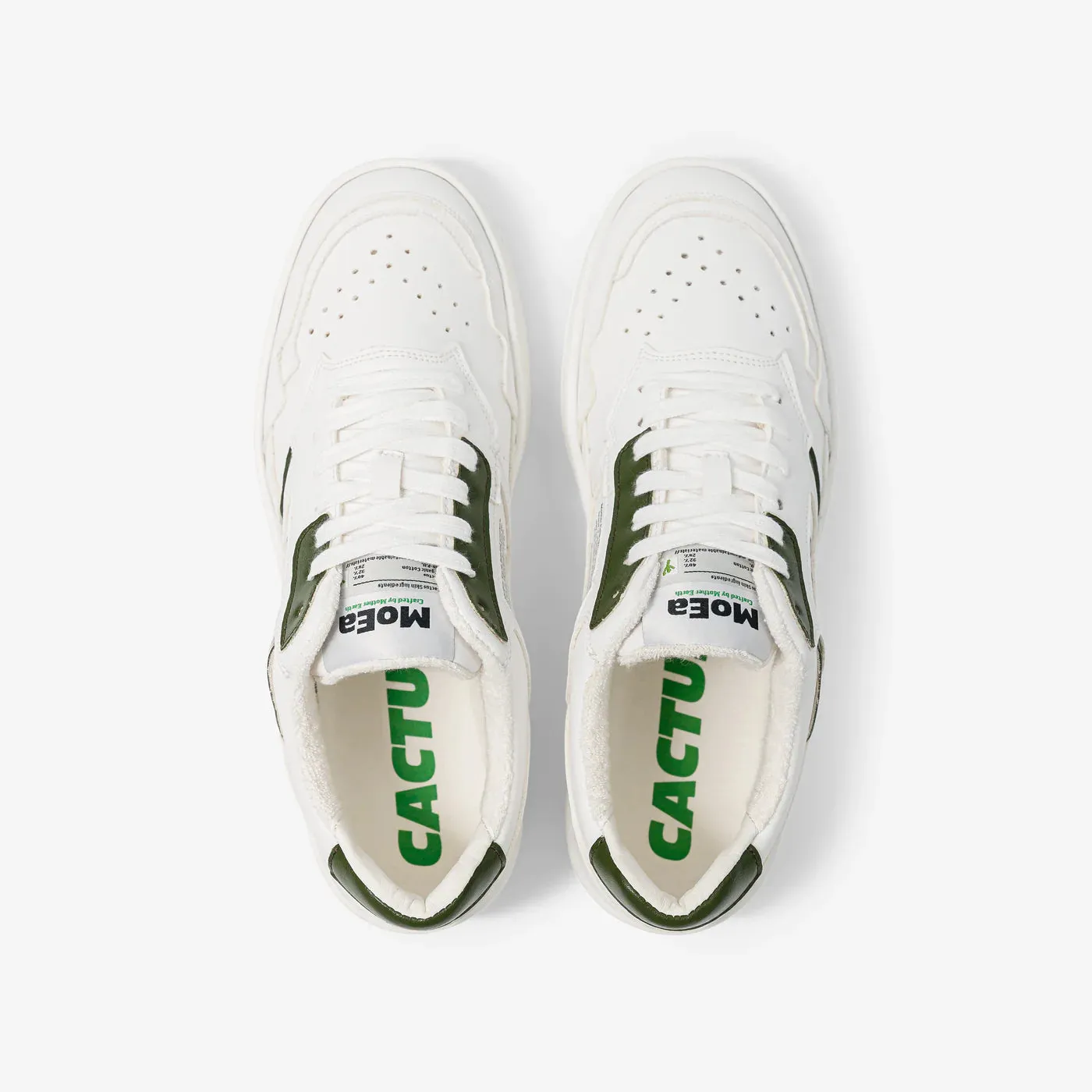 MoEa Gen1 Trainers in Cactus White and Green