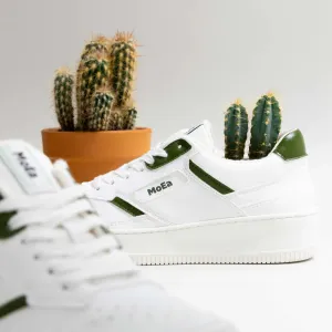 MoEa Gen1 Trainers in Cactus White and Green