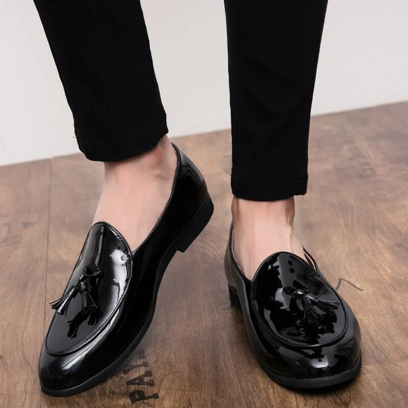 New Fashionable Oxford Business,Wedding,Party Wear Black Tassel Loafers-JonasParamount