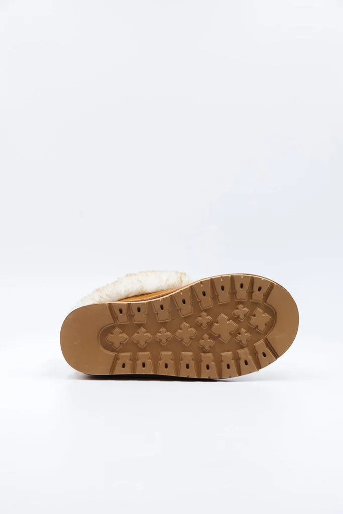 PAWJ Cubby Jr. Kids Slipper | Chestnut / Aspen Snow