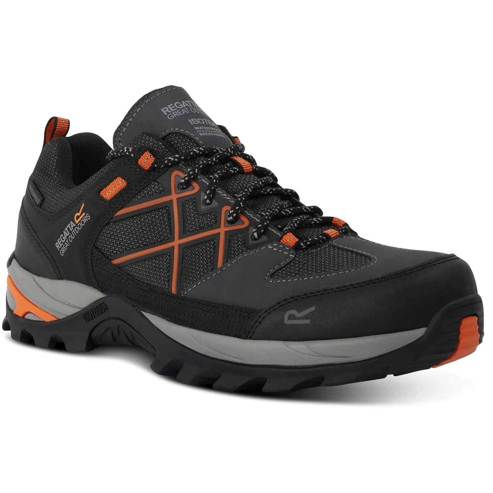 Regatta Mens Samaris III Waterproof Walking Shoes - Black/Granit